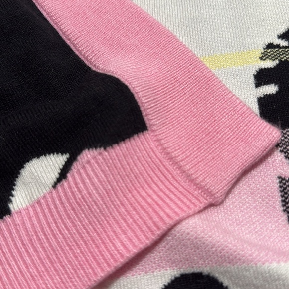 Hello Kitty Black and Pink Open Front Cardigan Sweater - Picture 6 of 10
